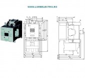 3RT1076-6AB36 contactor Siemens 500A, Putere 250 kW 400V, tensiune  bobina 24V AC/DC, conexiune bare, Gabarit S14, 2NO+2NC