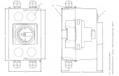 3RV1923-1DA01 cutie metal IP55 pentru  motorstarter SIEMENS 3RV2021 prevazut cu Maneta actionare rotativa NEAGRA S0
