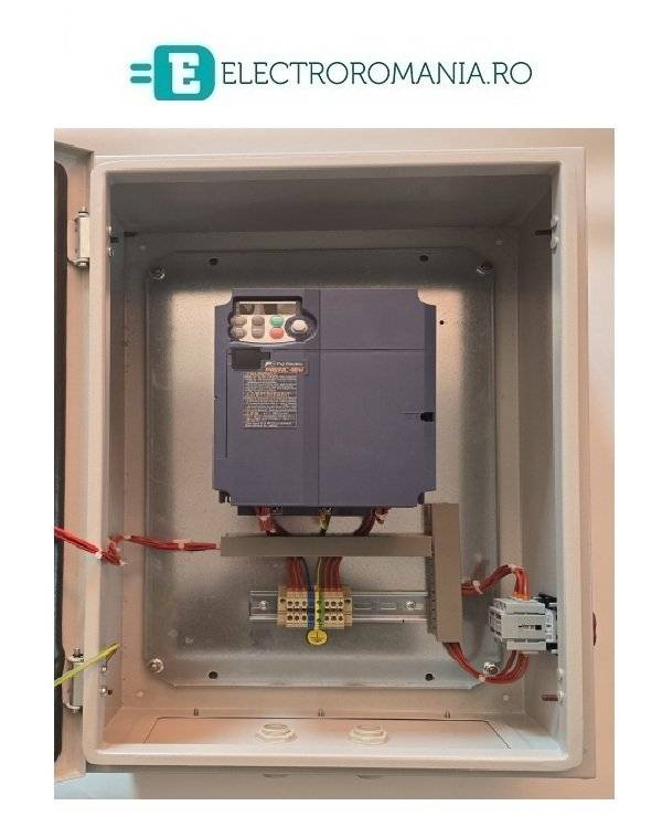 Cutie metalica pentru comanda motor cu convertizor frecventa FUJI FRN0018C2S-4E, 7,5kW, 18A