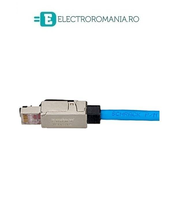 HSISR6SI3A, CONECTOR RJ45 ECRANAT CAT. 6A SCHRACK TECHNIK, 10 GBPS, STP, AWG 26-23, IP20, MONTAJ FARA PREASA