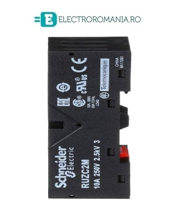 RUZC2M, soclu pentru relee plug-in, 10A, 250 V AC