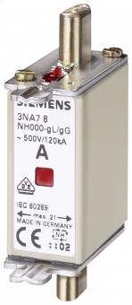3NA7812 siguranta fuzibila MPR Siemens 32A, curba Ardere gG, Gr NH 000, cu indicator fuzibil ars