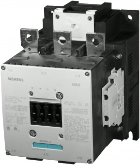 3RT1064-6AF36 contactor Siemens 225A, Putere 110kW, tensiune bobina 110V  ac/dc conexiune bare, Gabarit S12, 2NO+2NC