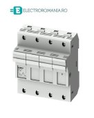 3NW7162, SOCLU PENTRU SIGURANTA FUZIBILA SIEMENS SENTRON, CU INDICATOR LED, DIMENSIUNE 14X51 MM, 3P+N, CURENT NOMINAL 50 A