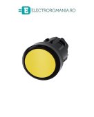 3SU1000-0AA30-0AA0, ACTUATOR BUTON SIEMENS SIRIUS, DIAMETRU DE 22 MM, GALBEN, PLAT, CU RETINERE