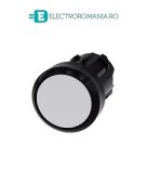 3SU1000-0AA60-0AA0, ACTUATOR BUTON SIEMENS SIRIUS, DIAMETRU DE 22 MM, ALB, PLAT, CU RETINERE