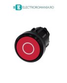 3SU1000-0AB20-0AD0, ACTUATOR BUTON SIEMENS SIRIUS, DIAMETRU DE 22 MM, ROSU CU INSCRIPTIE O, PLAT, FUNCTIONARE MOMENTANA CU REVENIRE