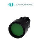 3SU1000-0CB40-0AA0, ACTUATOR BUTON SIEMENS SIRIUS, DIAMETRU DE 22 MM, VERDE, PLAT, CU INEL FRONTAL, CU REVENIRE