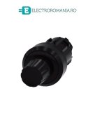 3SU1000-0HC10-0AA0, BUTON DE OPRIRE SIEMENS SIRIUS, ROTUND, DIAMETRU DE 22 MM, NEGRU, INALT, CU RETINERE PRIN ROTIRE
