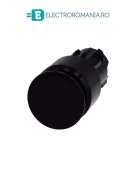 3SU1000-1AA10-0AA0, ACTUATOR BUTON TIP CIUPERCA SIEMENS SIRIUS, DIAMETRU DE 22 MM, NEGRU, PLAT (30 MM), CU RETINERE