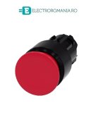 3SU1000-1AA20-0AA0, ACTUATOR BUTON TIP CIUPERCA SIEMENS SIRIUS, DIAMETRU DE 22 MM, ROSU, PLAT (30 MM), CU RETINERE