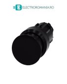 3SU1000-1AD10-0AA0, ACTUATOR BUTON TIP CIUPERCA SIEMENS SIRIUS, DIAMETRU DE 22 MM, NEGRU, PLAT (30 MM), CU REVENIRE