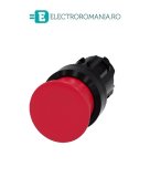 3SU1000-1AD20-0AA0, ACTUATOR BUTON TIP CIUPERCA SIEMENS SIRIUS, DIAMETRU DE 22 MM, ROSU, PLAT (30 MM), CU REVENIRE