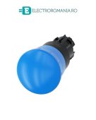 3SU1000-1HB50-0AA0, ACTUATOR BUTON TIP CIUPERCA SIEMENS SIRIUS, DIAMETRU DE 22 MM, ALBASTRU, 40 MM, CU RETINERE