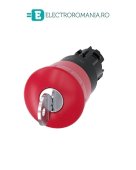 3SU1000-1HG20-0AA0, ACTUATOR BUTON OPRIRE DE URGENTA TIP CIUPERCA CU INCUIETOARE RONIS SIEMENS SIRIUS, DIAMETRU DE 22 MM, ROSU, 40 MM, CU RETINERE