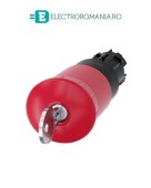3SU1000-1HN20-0AA0, ACTUATOR BUTON OPRIRE DE URGENTA TIP CIUPERCA CU INCUIETOARE TIP B SIEMENS SIRIUS, DIAMETRU DE 22 MM, ROSU, 40 MM, CU RETINERE