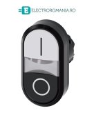 3SU1000-3AB61-0AK0 CAP BUTON DUBLU DE COMANDA ALB NEGRU I / 0 SIEMENS SIRIUS ACT,