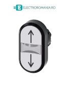 3SU1000-3AB66-0AN0, ACTUATOR BUTON DUBLU SIEMENS SIRIUS, DIAMETRU DE 22 MM, ALB/ALB, MARCAT CU SAGETI, PLAT, CU REVENIRE