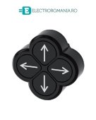3SU1000-3FB11-0AU0, ACTUATOR BUTON CVADRUPLU SIEMENS SIRIUS, DIAMETRU DE 22 MM, NEGRU MARCAT CU SAGETI, PLAT, CU REVENIRE