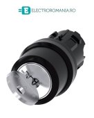 3SU1000-4BF01-0AA0 Cap cheie de comanda 2 pozitii cu retinere 0 - 1, plastic, cu Cheie RONIS SB30, Cu scoatere cheie pe pozitia 0, Siemens, Sirius Act, 22mm,