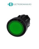 3SU1001-0AA40-0AA0, ACTUATOR BUTON ILUMINAT SIEMENS SIRIUS, DIAMETRU DE 22 MM, VERDE, PLAT, CU RETINERE