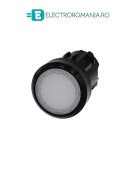 3SU1001-0AA60-0AA0, ACTUATOR BUTON ILUMINAT SIEMENS SIRIUS, DIAMETRU DE 22 MM, ALB, PLAT, CU RETINERE