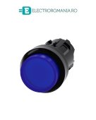 3SU1001-0BB50-0AA0, ACTUATOR BUTON ILUMINAT SIEMENS SIRIUS, DIAMETRU DE 22 MM, ALBASTRU, INALT, CU REVENIRE