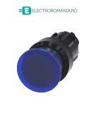 3SU1001-1AD50-0AA0, ACTUATOR BUTON TIP CIUPERCA ILUMINAT SIEMENS SIRIUS, DIAMETRU DE 22 MM, ALBASTRU, PLAT (30 MM), CU REVENIRE