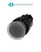 3SU1001-1AD70-0AA0, ACTUATOR BUTON TIP CIUPERCA ILUMINAT SIEMENS SIRIUS, DIAMETRU DE 22 MM, TRANSPARENT, PLAT (30 MM), CU REVENIRE