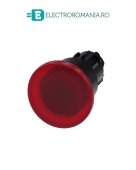 3SU1001-1BA20-0AA0, ACTUATOR BUTON TIP CIUPERCA ILUMINAT SIEMENS SIRIUS, DIAMETRU DE 22 MM, ROSU, 40 MM, CU RETINERE