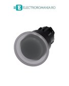 3SU1001-1BA70-0AA0, ACTUATOR BUTON TIP CIUPERCA ILUMINAT SIEMENS SIRIUS, DIAMETRU DE 22 MM, TRANSPARENT, 40 MM, CU RETINERE