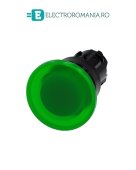 3SU1001-1BD40-0AA0, ACTUATOR BUTON TIP CIUPERCA ILUMINAT SIEMENS SIRIUS, DIAMETRU DE 22 MM, VERDE, 40 MM, CU REVENIRE