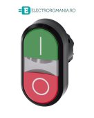 3SU1001-3AB42-0AA0 CAP BUTON DUBLU DE COMANDA ILUMINABIL VERDE ROSU I / 0 SIEMENS SIRIUS ACT,