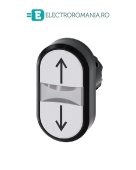 3SU1001-3AB66-0AN0, ACTUATOR BUTON DUBLU ILUMINAT SIEMENS SIRIUS, DIAMETRU DE 22 MM, ALB/ALB, MARCAT CU SAGETI, PLAT, CU REVENIRE