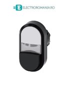 3SU1001-3BB61-0AA0, ACTUATOR BUTON DUBLU ILUMINAT SIEMENS SIRIUS, DIAMETRU DE 22 MM, ALB/NEGRU, PLAT/INALT, CU REVENIRE