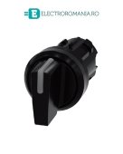 3SU1002-2BM10-0AA0, ACTUATOR COMUTATOR ROTATIV ILUMINAT SIEMENS SIRIUS, DIAMETRU DE 22 MM, NEGRU, CU 3 POZITII I-O-II, CU REVENIRE