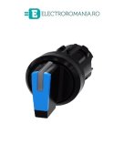 3SU1002-2BN50-0AA0, ACTUATOR COMUTATOR ROTATIV ILUMINAT SIEMENS SIRIUS, DIAMETRU DE 22 MM, ALBASTRU, CU 3 POZITII I-O-II, CU RETINERE SI REVENIRE