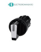 3SU1002-2BN60-0AA0, ACTUATOR COMUTATOR ROTATIV ILUMINAT SIEMENS SIRIUS, DIAMETRU DE 22 MM, ALB, CU 3 POZITII I-O-II, CU RETINERE SI REVENIRE