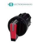3SU1002-2BP20-0AA0, ACTUATOR COMUTATOR ROTATIV ILUMINAT SIEMENS SIRIUS, DIAMETRU DE 22 MM, ROSU, CU 3 POZITII I-O-II, CU REVENIRE SI RETINERE