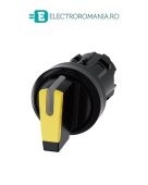 3SU1002-2BP30-0AA0, ACTUATOR COMUTATOR ROTATIV ILUMINAT SIEMENS SIRIUS, DIAMETRU DE 22 MM, GALBEN, CU 3 POZITII I-O-II, CU REVENIRE SI RETINERE
