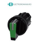 3SU1002-2BP40-0AA0, ACTUATOR COMUTATOR ROTATIV ILUMINAT SIEMENS SIRIUS, DIAMETRU DE 22 MM, VERDE, CU 3 POZITII I-O-II, CU REVENIRE SI RETINERE