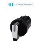 3SU1002-2BP60-0AA0, ACTUATOR COMUTATOR ROTATIV ILUMINAT SIEMENS SIRIUS, DIAMETRU DE 22 MM, ALB, CU 3 POZITII I-O-II, CU REVENIRE SI RETINERE