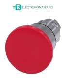 3SU1050-1BA20-0AA0 CAP CIUPERCA ROSIE METALICA 40MM CU RETINERE, REVENIRE PRIN TRAGERE, SIEMENS SIRIUS ACT 22MM,