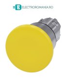 3SU1050-1BA30-0AA0 CAP CIUPERCA GALBENA METALICA 40MM CU RETINERE, REVENIRE PRIN TRAGERE, SIEMENS SIRIUS ACT 22MM,