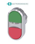 3SU1050-3AB42-0AA0 CAP BUTON DUBLU DE COMANDA METALIC VERDE ROSU SIEMENS SIRIUS ACT,