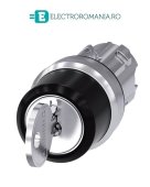 3SU1050-4BM01-0AA0 Cap cheie de comanda metalica 3 pozitii cu revenire 1 - 0 - 2, cu Cheie RONIS SB30, Cu scoatere cheie pe pozitia 0, Siemens, Sirius Act, 22mm