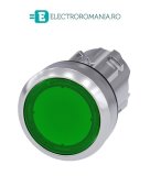 3SU1051-0AB40-0AA0 cap buton VERDE iluminabil metalic Siemens Sirius Act 22MM cu revenire,
