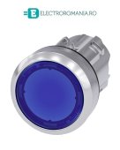 3SU1051-0AB50-0AA0 cap buton ALBASTRU iluminabil metalic Siemens Sirius Act 22MM cu revenire,