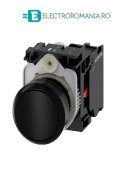 3SU1100-0AB10-1CA0, BUTON DE COMANDA COMPLET SIEMENS SIRIUS, DIAMETRU DE 22 MM, NEGRU, CU REVENIRE, 1NC, CONEXIUNE CU SURUB