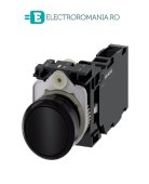 3SU1100-0AB10-1FA0, BUTON DE COMANDA COMPLET SIEMENS SIRIUS, DIAMETRU DE 22 MM, NEGRU, CU REVENIRE, 1NO+1NC, CONEXIUNE CU SURUB